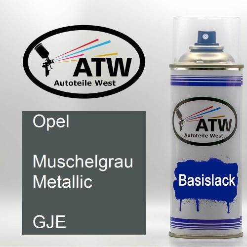 Opel, Muschelgrau Metallic, GJE: 400ml Sprühdose, von ATW Autoteile West.